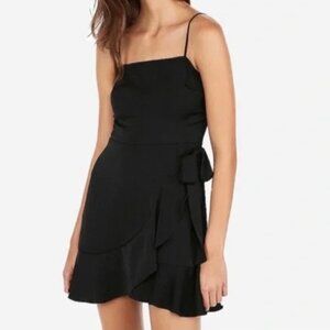 EXPRESS Black Side Tie Dress